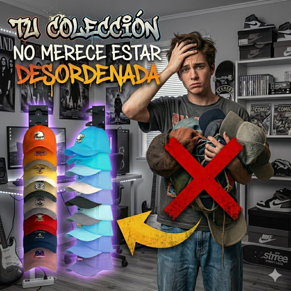CapKing™  Organizador - Tus gorras SIEMPRE Listas